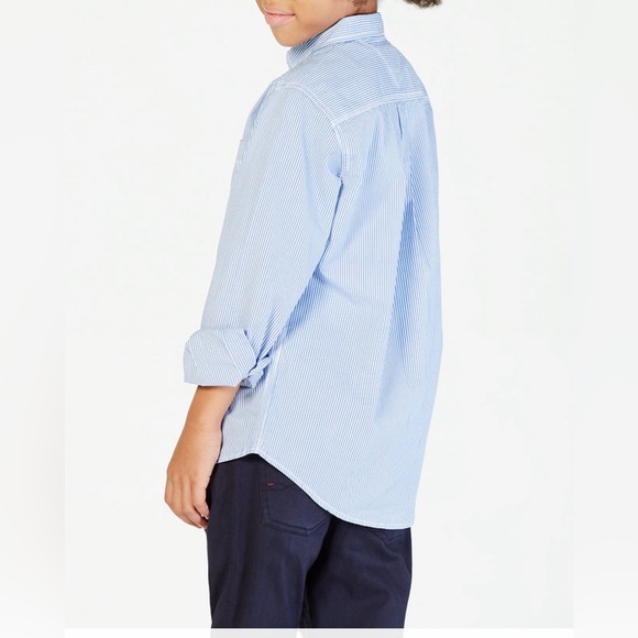 Tommy Hilfiger Big Boys Striped Button Down Shirt Size L - Picture 2 of 6